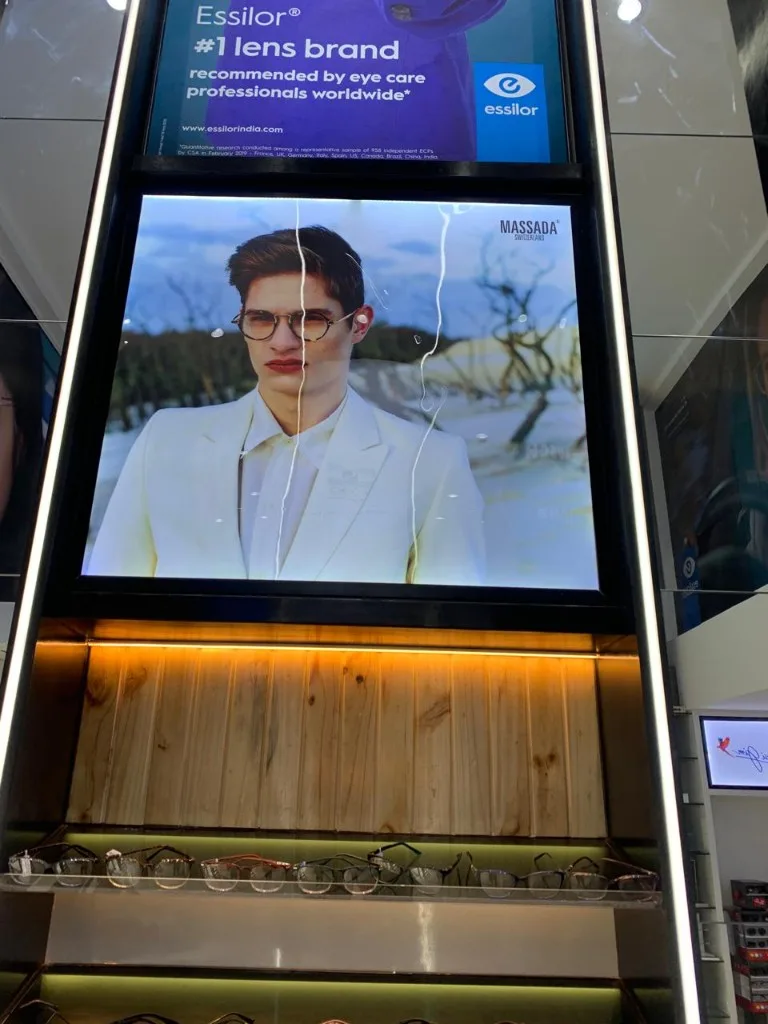 Eyewear Campaign Display, Clip-On LED Frames installed in Pune